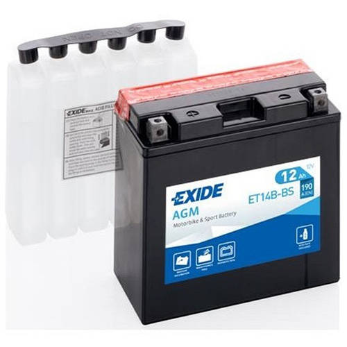 Купить Мото аккумулятор Exide AGM 12Ah 190A L+ (ET14B-BS), цена 2386 ...