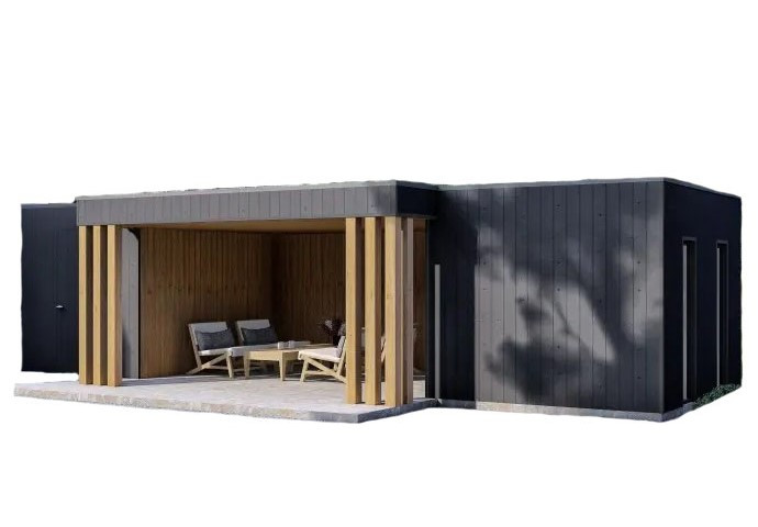 Сучасний сарай, госпблок для дачі з дерева 10,5х4,5 м. від виробника Modern barn - 135