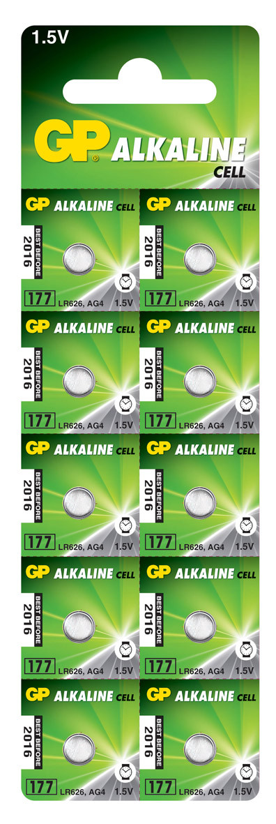 Батарейка годинникова GP 177-U10 Alkaline LR626 G4 таблетка