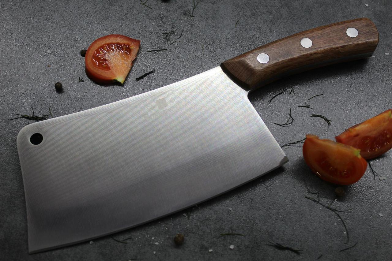Кухонний ніж-топрик для м'яса Sonmelony 32 см, м'ясний ніж-секач для різання м'яса, нарізання зелені MR
