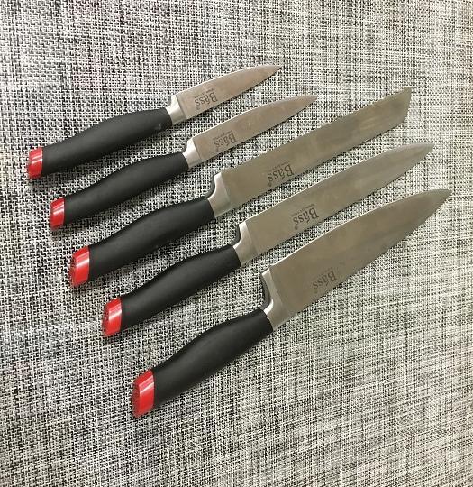 Універсальний набір кухонних ножів Bass 5 шт., комплект для кухні високої якості для нарізування продуктів MR