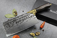 Кухонний ніж-топрик для м'яса Sonmelony 33 см, професійний із неіржавкої сталі для рубання м'яса MR