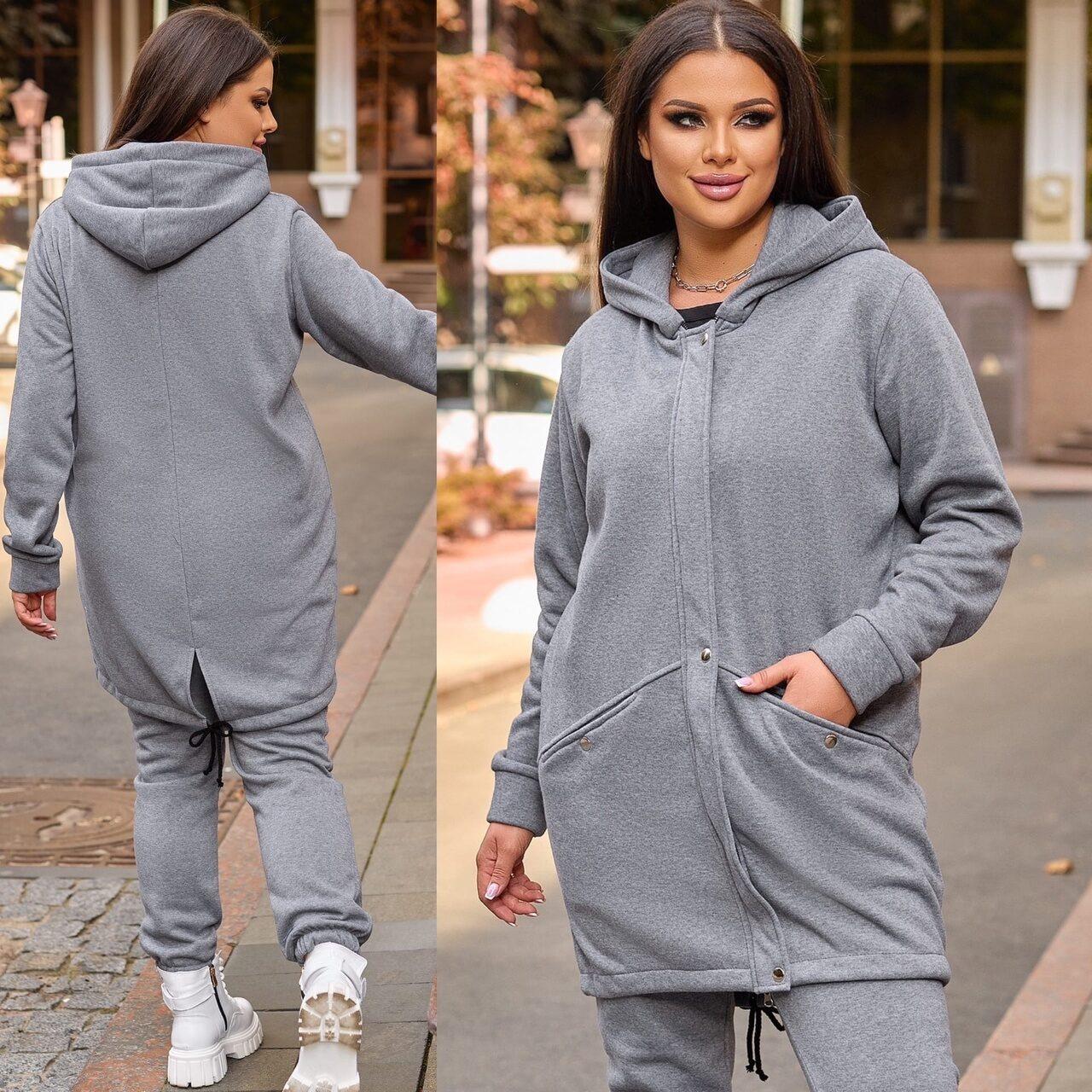 Неймовірний жіночий костюм на флісі, тканина "Трьохнитка" 50, 52 розмір 50