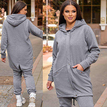 Неймовірний жіночий костюм на флісі, тканина "Трьохнитка" 50, 52 розмір 50, фото 1