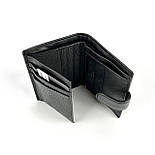 Шкіряне чоловіче портмоне Prensiti A1007 чорний, фото 6