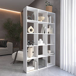 Стелаж для книг і декору полиця для книг, стелаж на 15 комірок M-2