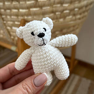 Перша іграшка вашого малюка Ведмедик теплий білий, фото 2