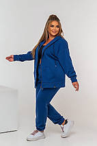 Витончений жіночий костюм на флісі, тканина "Трьохнитка" 52, 56 розмір 52, фото 4