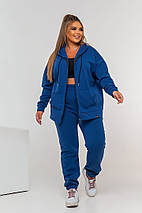 Витончений жіночий костюм на флісі, тканина "Трьохнитка" 52, 56 розмір 52, фото 2