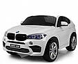 Дитячий двомісний електромобіль Джип BMW X6 (білий колір), фото 3