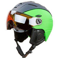 Шлем горнолыжный MS-6296 M Салатово-серый (60508082)