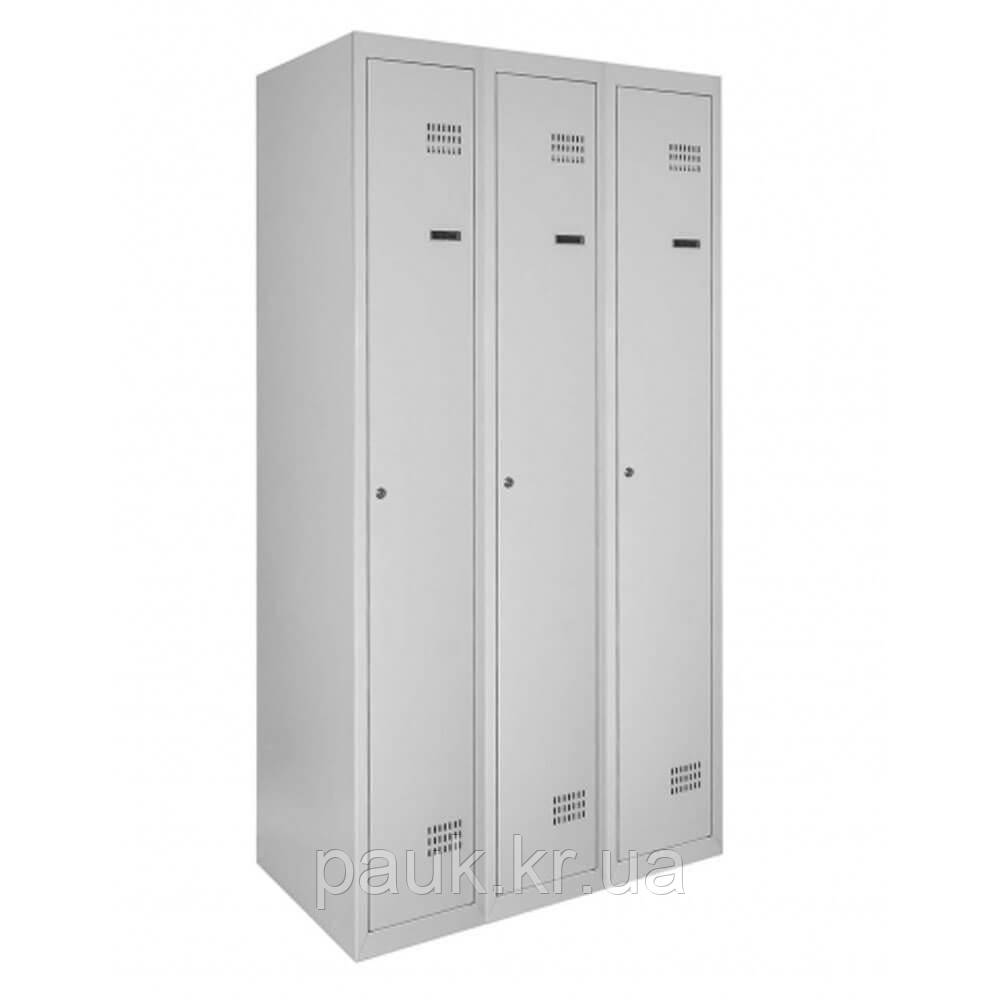 Металева шафа для одягу ШОМГ 1/30/3, шафа для одягу 1800х900х500 мм, шафа в роздягальню
