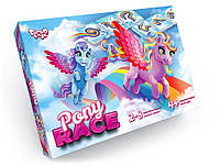 Настольная игра Pony Race Danko Toys G-PR-01-01, гонки пони, лабиринт, детская развлекательная игра, для детей