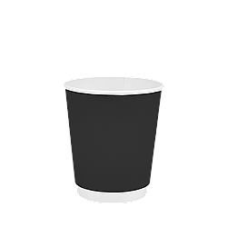 Паперовий стакан двошаровий Чорний 250 мл 25 шт/уп кр 80