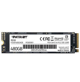 SSD накопичувач PATRIOT PCIe 3.0 M.2 480 GB P310 (P310P480GM28)