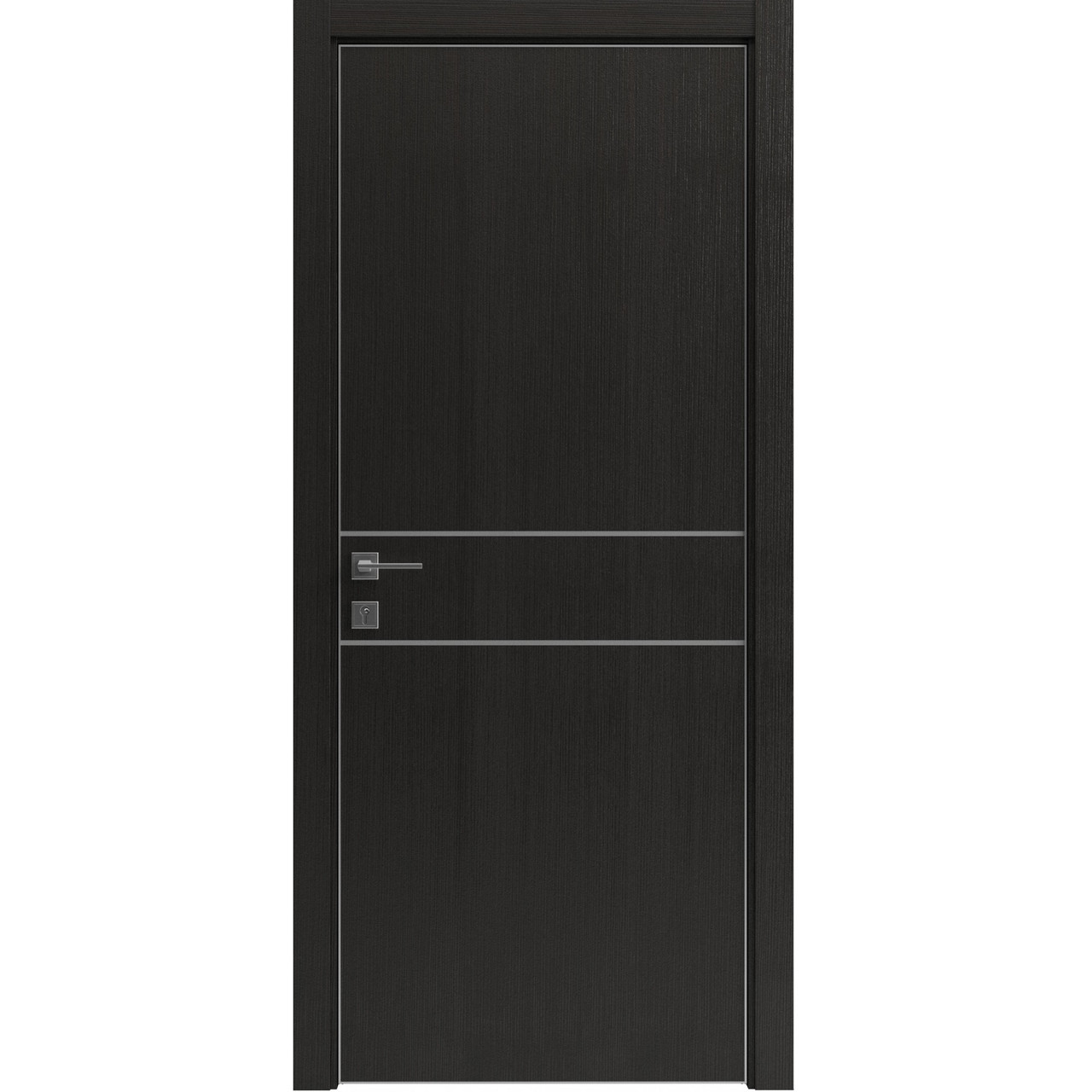 Двері колекції Modern модель Flat 01 Alum, Венге