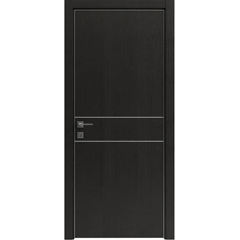 Двері колекції Modern модель Flat 01 Alum, Венге, фото 1