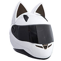 Мото Кото шлем с ушками женский MS-1650 L Белый (60429509)