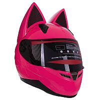 Мото Кото шлем с ушками женский MS-1650 L Розовый (60429509)