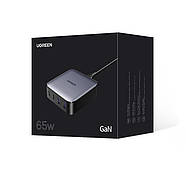 МЗП для швидкої зарядки 2USB+2Type-C UGREEN 65W GaN2 Nexode Desktop Charger 2м (чорний) CD327, фото 11