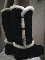 Жіночі зимові чоботи-валянки (УГГИ) бурки високі чорні 37р = 24 см