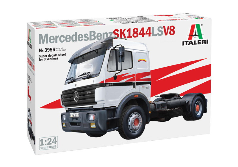 Mercedes Benz SK 1844 LS V8. Збірна модель тягача в масштабі 1/24. ITALERI 3956