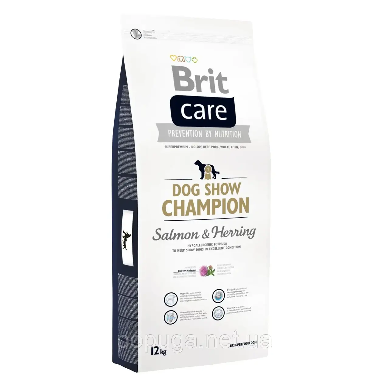 Сухий корм для виставкових собак усіх порід Brit Care Dog Show Champion 12 кг (лосось і оселедець)