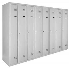 Металева шафа для одягу ШОМГ 1/30/8, шафа для одягу 1800х2400х500 мм, шафа в роздягальню