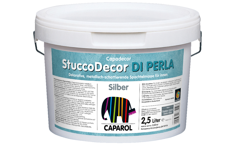 Декоративна шпатлювальна маса StuccoDecor PERLA DI Silber, 2,5 л