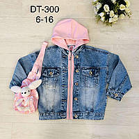 Куртка джинсовая для девочек + сумка оптом, S&D, 6-16 лет, № DT300