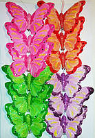 Бабочки из перьев 12 см