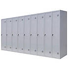 Шафа для одягу ШОМГ 1/40/9 дп з поличкою для взуття, 1800х3600х500 мм, металева шафа для одягу, фото 3