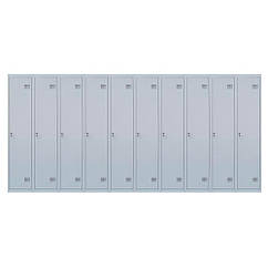 Металева шафа для одягу ШОМГ 1/30/10, шафа для одягу 1800х3000х500 мм, шафа в роздягальню