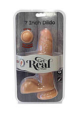 Реалістичний фалоімітатор Get Real Dual Density Dildo 7" with balls від Toy Joy (Нідерланди) | Limon, фото 3