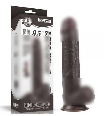 9.5 Sliding Skin Dual Layer Dong - Black | Limon, фото 1