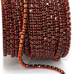 Стразовий ланцюг ss8 (2,5 мм) 1 м Siam red