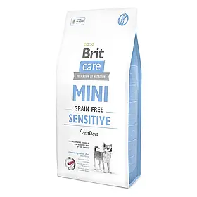 Сухий корм для собак мініатюрних порід із чутливим травленням Brit Care Mini GF Sensitive 7 кг (оленина