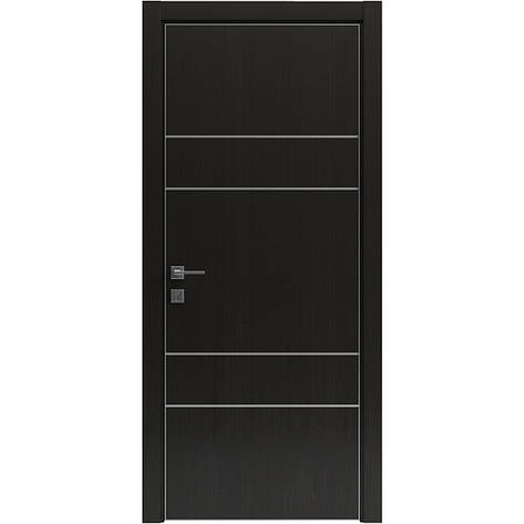 Двері колекції Modern модель Flat 04 Alum, Венге, фото 1