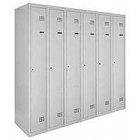 Металлический шкаф для одежды ШОМГ 1/40/6, шкаф для одежды 1800х2400х500 мм, шкаф в раздевалку