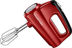 Russell Hobbs Міксер ручний Desire 350Вт, насадки-4, турборежим, червоно-чорний