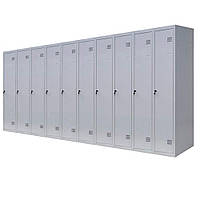 Металлический шкаф для одежды ШОМГ 1/40/10, шкаф для одежды 1800х4000х500 мм, шкаф в раздевалку