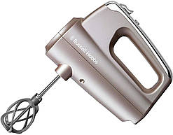 Russell Hobbs Міксер ручний Smoky Quartz, 350Вт, насадки-4, турборежим, сріблястий
