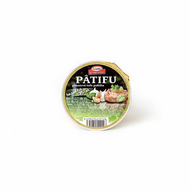 Паштет рослинний тофу з базиліком та часником 100г Patifu Veto