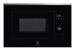 Electrolux Мікрохвильова піч вбудована, 20л, електрон. керування, 700Вт, дисплей, чорний+нерж