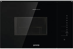 Gorenje Мікрохвильова піч вбудовувана, 25л, електр. управл., 900Вт, гриль, дисплей, інвертор, чорний