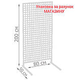 Торгова сітка стійка на ніжках 200/80см профиль15х15 мм (від виробника оптом та в роздріб), фото 2