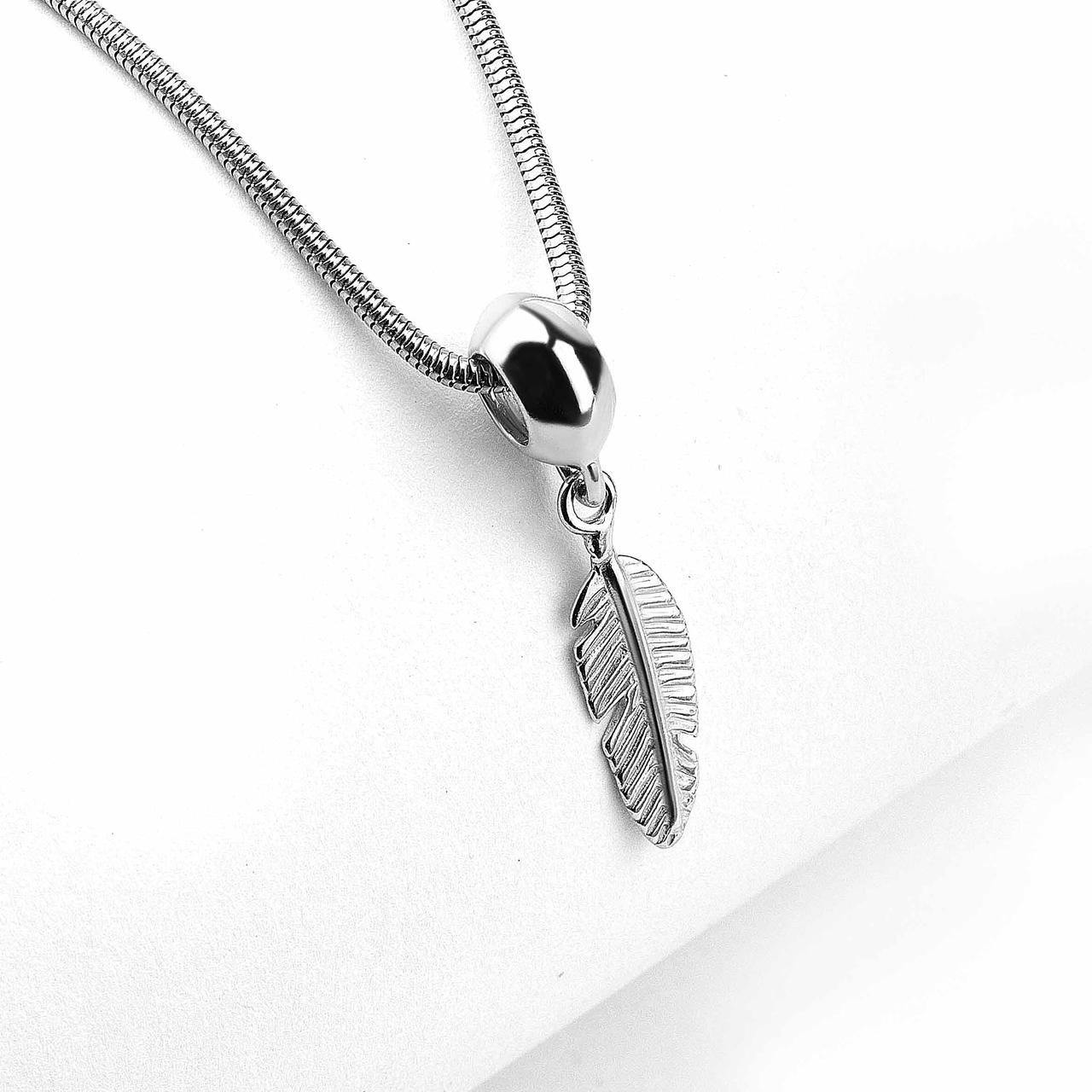 Срібний шарм Перо, фото 1