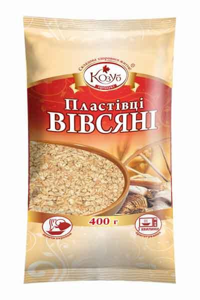 Пластівці вівсяні миттєвого приготування 400г Козуб