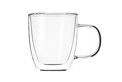 ARDESTO Набір чашок із ручками з подвійними стінками, 310 мл, H 10,2 см, 2 шт, боросилікатне скло