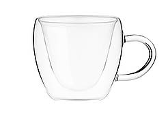 ARDESTO Набір чашок з ручками з подвійними стінками, 300 мл, H 9,5 см, 2 од., боросилікатне скло